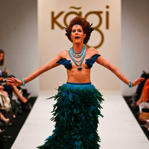 Kagi's entertaining catwalk show at New Zealand Fashion Week