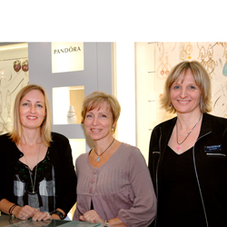 L-R Pandora designers, Lone Frandsen and Lisbeth Enø Larsen with Karin Adcock, managing director Pandora Australia.
