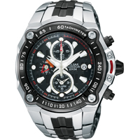 Alarm Chronograph, 100m WR, Stainless Steel