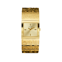 LADIES Polished Gold Case / Sunray Champagne Dial / Polished Gold Bangle Bracelet with Etched Logo.
Code W95096L1
