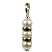 3x10mm Round Pearls. Matching Earrings available.