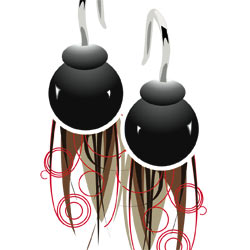 Hair jewellery on display