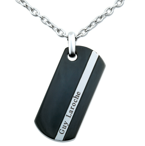 Guy Laroche's new Dog Tag style men's jewellery