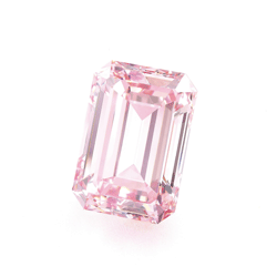 The unmounted 14.23-carat fancy intense pink diamond