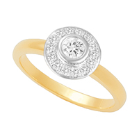 18ct Yellow Gold with 0.50ct total diamond weight. (Also available in 18ct White Gold)