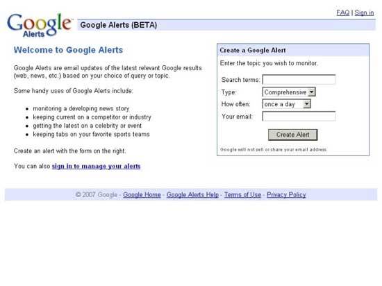 Google Alerts