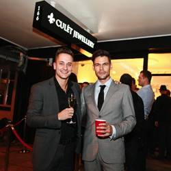 Scotty Nicols and Dane Rumble at the opening of Culet Jewellery