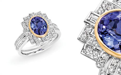 Mark McAskill Jewellery's tanzanite and diamond ring