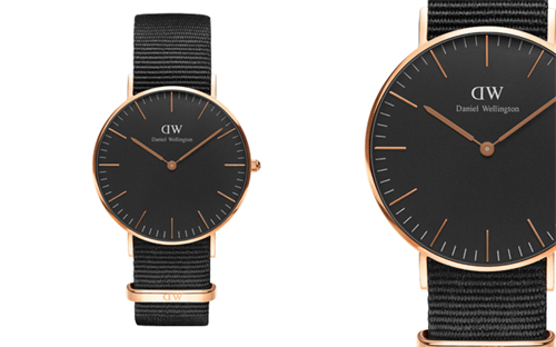 Daniel Wellington’s Classic Black Cornwall watch