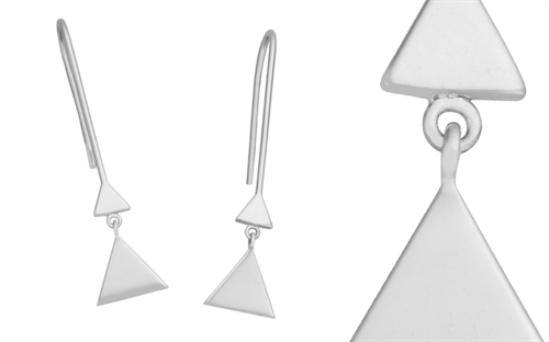 Fabuleux Vous’ sterling silver triangle earrings
