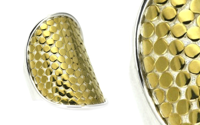 Indiri’s sterling silver and gold vermeil-plated ring