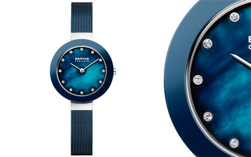 Bering’s blue mesh women’s watch