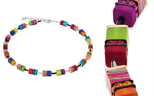 Coeur de Lion’s multicolour malachite GeoCUBE necklace