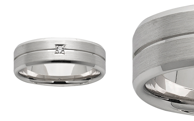 Worth & Douglas’ white gold diamond wedding ring