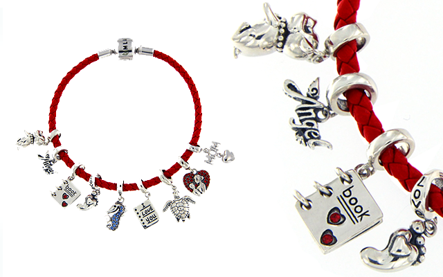 Babylinks red leather bracelet