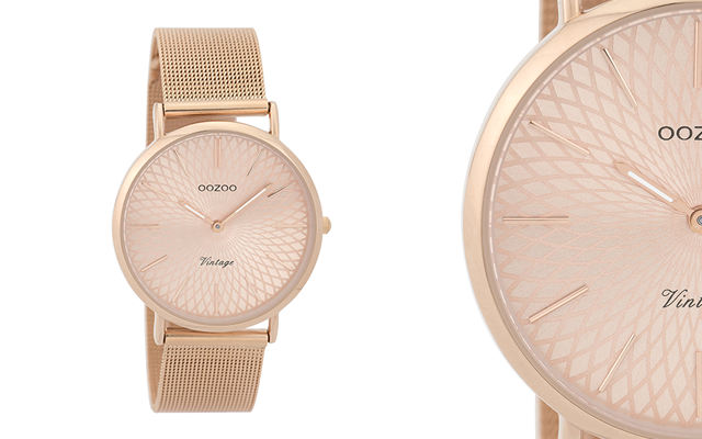 Oozoo Timepieces rose gold watch