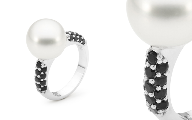 Ikecho Pearls' limited edition handcrafted 18-carat white gold ring