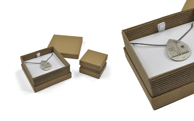 Jewellery boxes designed by Ayres Packaging.