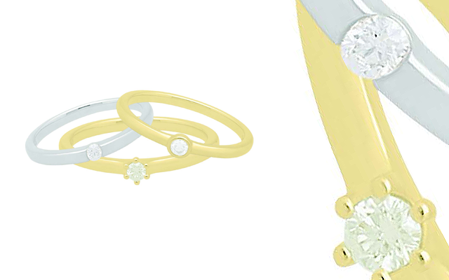 Worth & Douglas' delicate diamond engagement rings