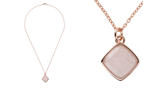 The Rose Quartz Pendant Necklace from Bronzallure.