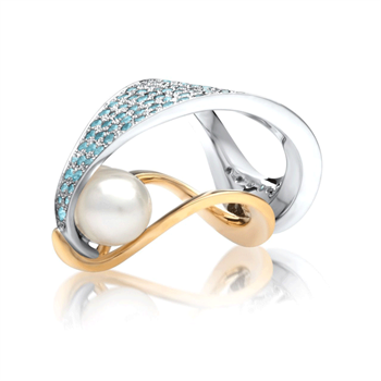 'Blue Wave' ring by Benjamin Ryan