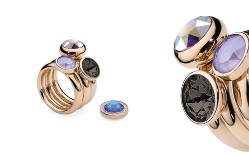 Qudo's new Swarovski Crystal Delite interchangeable tops.