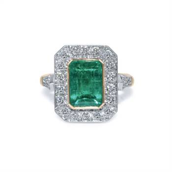 Art Deco emerald ring by Lucas Ebbeke.