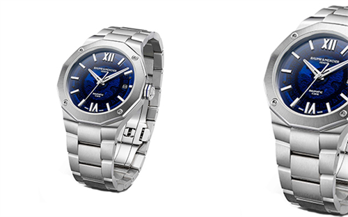 The new Baume & Mercier Riviera Collection features the original Riviera's distinctive 12-sided bezel.