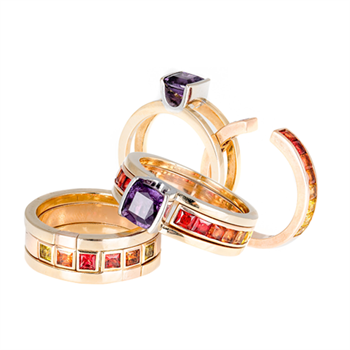 Puzzle rings by Maria Stavreas.