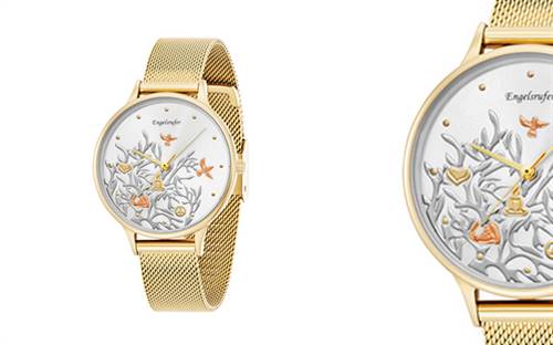 The gold mesh Tree of Life watch from the Engelsrufer watch collection.