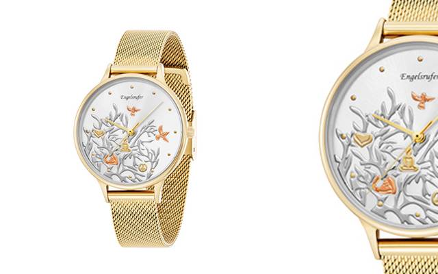 The gold mesh Tree of Life watch from the Engelsrufer watch collection.