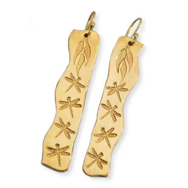 'Dragonfly Drama' earrings by John Miller.