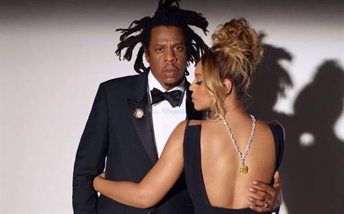 Jay Z and Beyoncé – wearing the Tiffany Diamond – in the new Tiffany & Co. campaign 'About Love'. Image credit: Mason Poole/Tiffany & Co.