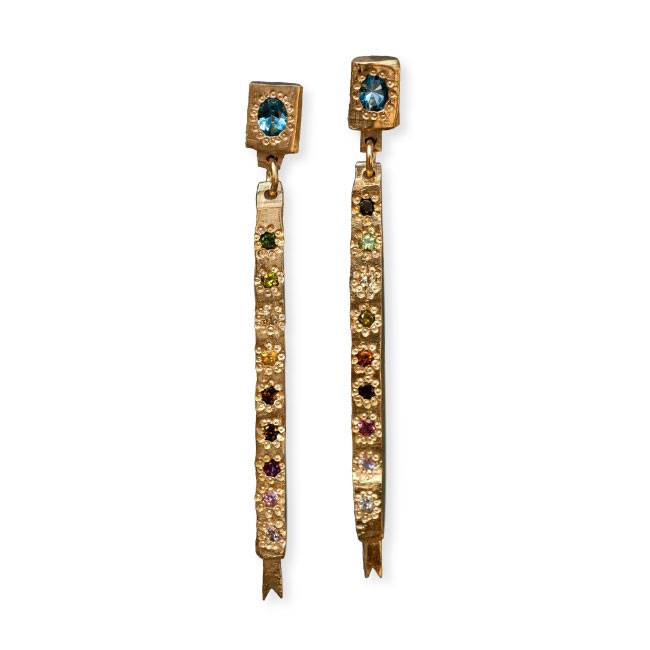 'Rainbow Snake' earrings by Camille Paloma Walton.
