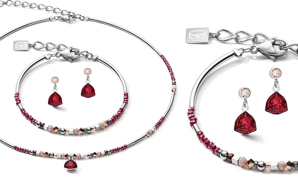 Ruby Red Crystal set by Coeur De Lion