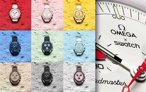 The Omega x Swatch MoonSwatch collaboration recreates the famous design of the Omega Speedmaster Moonwatch but with Swatch's BioCeramic case and comes in 11 colours to represent the planets from our solar system. 