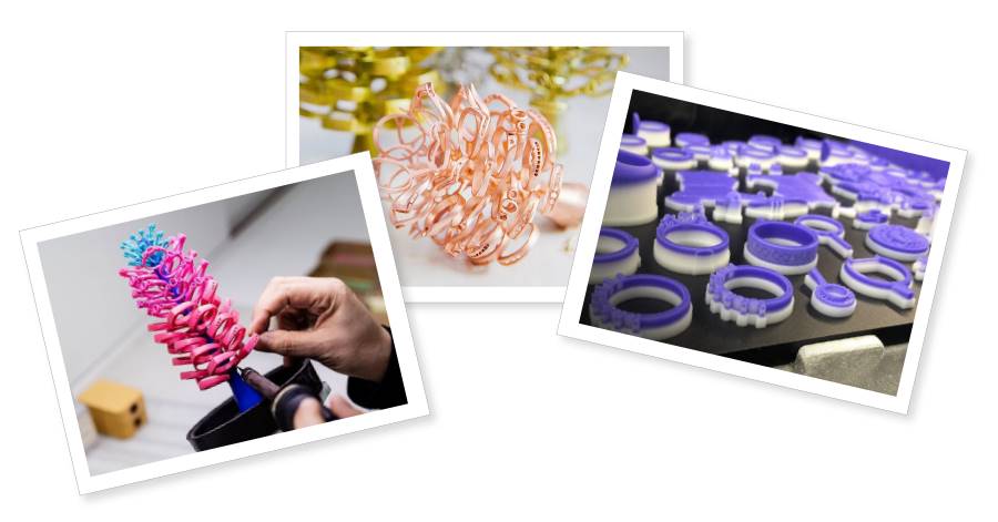 Left and middle: Sprue trees created by Palloys as a part of the ...