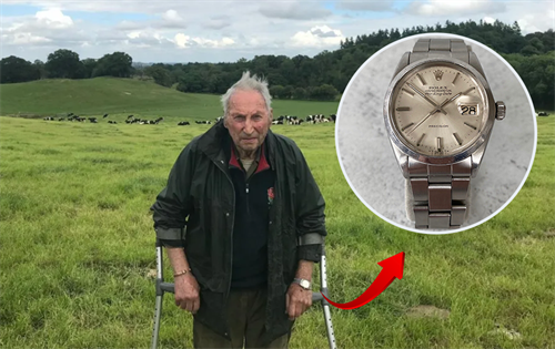 A farmer who believed a cow had eaten his treasured timepiece has been reunited with the wristwatch more than 50 years later. | Source: Metro 