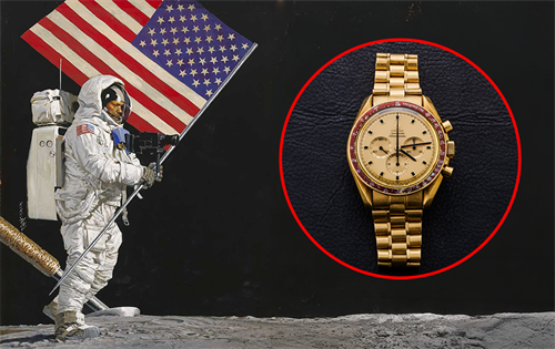 Watch collectors are keeping a close eye on a golden Omega Speedmaster, owned by legendary astronaut Neil Armstrong, which is currently available in an online auction. | Source: National Portrait Gallery, Smithsonian Institution/Hodinkee