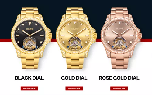 The Trump Victory 18k gold Tourbillon -  limited to 147 pieces available on pre-order, each with 122 diamonds. “Once They Are Gone, They Are Gone” the website states
