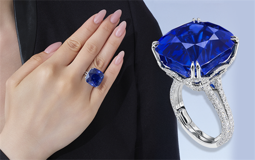 A remarkably rare sapphire and diamond ring was the headline item of a recent auction in Hong Kong, selling for $USD9.5 million ($AUD14.61 million). | Source: Christie's