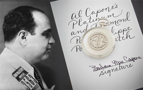 A platinum Patek Philippe pocket watch owned by iconic crime boss Al Capone is headed to auction in New York. | Source: Sotheby's/Just Collecting News