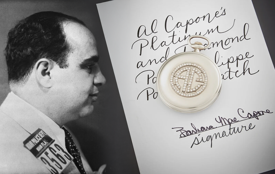 A platinum Patek Philippe pocket watch owned by iconic crime boss Al Capone is headed to auction in New York. | Source: Sotheby's/Just Collecting News