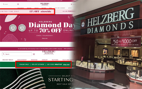  A class action has been filed against jewellery chain Helzberg Diamonds, alleging that the company’s website inaccurately claims products are being offered at discounted prices for a limited time. | Source: Class Action Lawsuits/Wheree