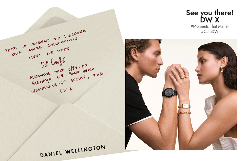 “With [Daniel Wellington's event], 'Moments That Matter', we’re inviting Australians to slow down and reconnect – to create the kind of connections you can’t swipe for.”