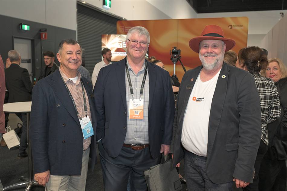 <b>L to R:</b> Anthony Enriquez of Showcase Jewellers, Stephens Schneider of Stephens Jewellers, Gary Fitz-Roy of Expertise Events