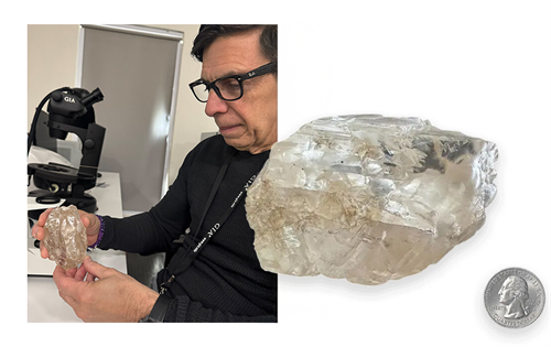 The Gemological Institute of America (GIA) has examined a gigantic 2,488-carat gemstone-quality rough diamond unearthed by Lucara Diamond Corp last year. | Source: GIA