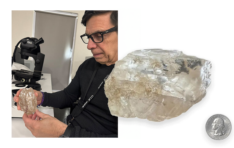 The Gemological Institute of America (GIA) has examined a gigantic 2,488-carat gemstone-quality rough diamond unearthed by Lucara Diamond Corp last year. | Source: GIA
