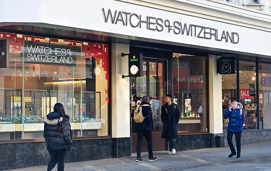 Despite the ongoing uncertainty surrounding US tariffs, Watches of Switzerland has foreshadowed strong trading figures during the first half of the financial year. | Source: The Times