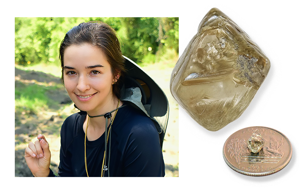 After a month-long search for a special stone, a New York woman has unearthed a 2.3-carat diamond at a popular state park in the US. | Source: MSN/GeologyIn